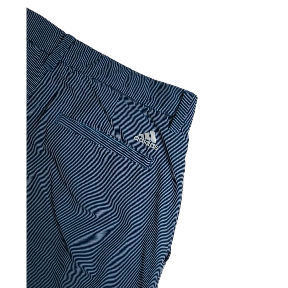 Adidas Men's Golf Shorts Size 32 Blue BlacK Striped BC2283 Performance Stretch